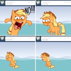 Rating: Safe Score: 0 Tags: 1:1 applejack_(mlp) ask_blog ask_jappleack asking blonde_hair clothing dialogue dishonesty e621 earth_pony english_text equid equine eyelashes featureless_feet featureless_hands feet female feral friendship_is_magic green_eyes hair hasbro hat headgear headwear hi_res horse hotdiggedydemon mammal my_little_pony pony quadruped sad solo tail text toony tumblr user_message username virgin User: bunchy7s