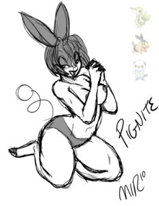 Rating: Questionable Score: 0 Tags: anthro anthrofied biped black_and_white breasts clothed clothing e621 female generation_5_pokemon kneeling monochrome nintendo nipples panties pokemon pokemon_(species) pokemorph simple_background sketch solo tepig topless underwear unknown_artist white_background User: bunchy7s