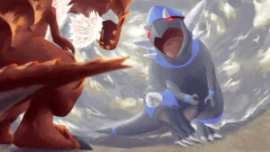 Rating: Safe Score: 0 Tags: anthro battle claws cloud digital_media_(artwork) digital_painting_(artwork) dinosaur duo e621 fangs feral fight fire_man_(artist) fossil_pokemon generation_4_pokemon generation_6_pokemon horn male marginocephalian markings nintendo open_mouth orange_body orange_skin ornithischian outside pachycephalosaurid painting_(artwork) pokemon pokemon_(species) prehistoric_species rampardos red_eyes reptile saurischian scalie sky spikes spikes_(anatomy) standing tail teeth theropod toe_claws tyrantrum User: bunchy7s