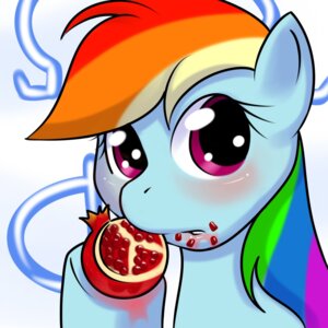 Rating: Safe Score: 0 Tags: 1:1 blue_body blue_fur blush digital_media_(artwork) e621 equid female feral food friendship_is_magic fruit fur hair hasbro kloudmutt mammal messy multicolored_hair my_little_pony pink_eyes plant pomegranate rainbow_dash_(mlp) rainbow_hair simple_background solo white_background User: bunchy7s