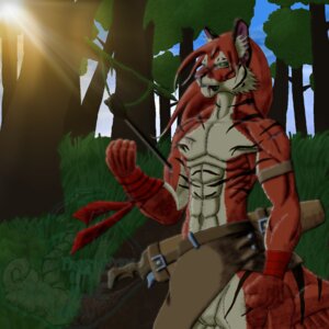 Rating: Safe Score: 0 Tags: 1:1 arrow_(weapon) blood bodily_fluids detailed_background e621 felid forest frostwyrm102 grass light male mammal nature outside pantherine plant ranged_weapon solo stripes sunlight taur tiger tree weapon wood User: bunchy7s