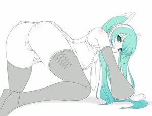 Rating: Explicit Score: 0 Tags: 1girl all_fours anus aqua_eyes aqua_hair ass blush bottomless breasts detached_sleeves female green_eyes hatsune_miku headset long_hair looking_back monochrome necktie nipples open_clothes open_shirt pussy rule34 shirt solo tagme thighhighs twintails vocaloid User: bunchy7s