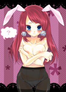 Rating: Questionable Score: 0 Tags: animal_ear bangs blazblue blue_eyes blush breasts bunny_ear crossed_arms embarrassed female long_hair mero_q midriff navel nipples panties panties_under_pantyhose pantyhose red_hair rule34 see-through shirtless solo topless tsubaki_yayoi underwear User: bunchy7s