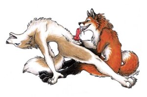 Rating: Explicit Score: 0 Tags: anthro canine canine_penis fox full_of_relish fur furry furry_only gay knot licking male no_humans oral penis rule34 tail tani_da_real tongue wolf User: bunchy7s
