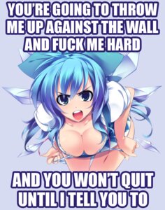 Rating: Questionable Score: 0 Tags: 1girls alternate_hair_length alternate_hairstyle angry aqua_eyes assertive bent_over blue_hair blue_panties bow breasts checkered cirno cleavage curvy downblouse dragonmaterial english_text female female_only frown hairbow highres hips impact_(font) large_breasts leaning_forward long_hair looking_at_viewer macro meme older open_clothes open_mouth open_shirt panties panty_pull rule34 shirt simple_background solo standing striped striped_panties teeth text thigh_gap thighs touhou truth underwear undressing wallpaper wide_hips wings User: bunchy7s