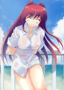 Rating: Questionable Score: 0 Tags: 1girls ^_^ amazuyu_tatsuki arms_behind_back blush bottomless breasts closed_eyes clothing dress_shirt erect_nipples erect_nipples_under_clothes female highres kousaka_tamaki large_breasts leaning_forward long_hair nipples red_hair rule34 see-through see-through_clothing shirt sleeves_folded_up sleeves_pushed_up smile solo to_heart_(series) to_heart_2 very_long_hair wet_clothes User: bunchy7s