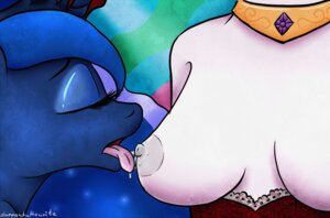Rating: Questionable Score: 0 Tags: anthro anthrofied areola bare_shoulders blue_body blue_fur blue_hair bodily_fluids breast_focus breasts close-up dunnowhattowrite duo e621 equid equine eyebrows eyelashes eyes_closed faceless_character faceless_female female female/female friendship_is_magic fur hair hasbro headshot_portrait horn incest_(lore) jewelry licking mammal multicolored_hair my_little_pony mythological_creature mythological_equine mythology nipples nude open_mouth portrait princess_celestia_(mlp) princess_luna_(mlp) saliva sibling_(lore) sister_(lore) sisters_(lore) tongue tongue_out unicorn white_body white_fur wings User: bunchy7s