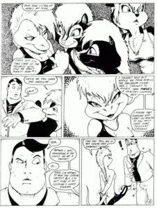 Rating: Questionable Score: 0 Tags: 1998 anthro black_and_white clothing comic desiree_(jmh) dialogue e621 english_text female group human james_m_hardiman lori_(jmh) male mammal mephitid monochrome natasha_(jmh) onyx_(jmh) party_crashers skunk tail text undressing User: bunchy7s