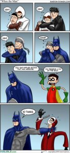 Rating: Safe Score: 0 Tags: altair_ibn-la'ahad assassin's_creed batman batman_(series) butterfly_knife cape cigarette clothing comic crossover dc_comics dialogue e621 english_text eyewear goggles group human humor israel_espinoza knife konami male mammal mask metal_gear not_furry reliable_excavation_demolition robin_(dc) sam_fisher solid_snake splinter_cell spy_(team_fortress_2) team_fortress_2 text tom_clancy's_(series) ubisoft url valve valve_corporation weapon User: bunchy7s