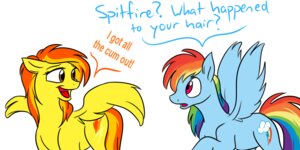 Rating: Safe Score: 0 Tags: 2:1 blue_body blue_feathers blue_fur c4tspajamas cutie_mark duo e621 equid equine feathered_wings feathers female feral friendship_is_magic fur hair hasbro humor mammal multicolored_hair multicolored_tail my_little_pony mythological_creature mythological_equine mythology pegasus rainbow_dash_(mlp) rainbow_hair rainbow_tail simple_background spitfire_(mlp) tail third-party_edit two_tone_hair white_background wings wonderbolts_(mlp) User: bunchy7s