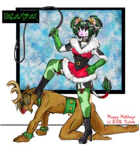 Rating: Questionable Score: 0 Tags: 2002 anthro antlers bell boots bovid bovine bovinity_le_rue cattle christmas clothing collar costume deer dominant dominant_female duo e621 facial_hair female fishnet_clothing foot_on_neck footwear garter_straps goatee hair high_heeled_boots high_heels holidays horn jingle_bell legwear male mammal multicolored_body multicolored_hair new_world_deer pigtails reindeer rudolph_the_red-nosed_reindeer santa_costume shoes spiked_collar spikes tabris tail tail_wraps thigh_highs whip wraps User: bunchy7s