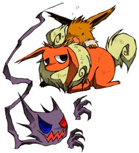 Rating: Safe Score: 0 Tags: ambiguous_gender black_eyes blue_eyes canid canine e621 eevee eeveelution feral flareon generation_1_pokemon ghost group haunter heterochromia low_res mammal nekogarasu nintendo pokemon pokemon_(species) red_eyes spirit undead User: bunchy7s