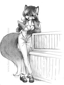 Rating: Safe Score: 0 Tags: 2008 abluedeer anthro arm_support big_tail biped bottomwear box breasts canid canine cleavage clipboard clothed clothing container crate crossed_legs dual_holding e621 ear_piercing eye_through_hair eyebrow_through_hair eyebrows female footwear fox front_view full-length_portrait fully_clothed graphite_(artwork) greyscale hair hi_res holding_clipboard holding_object holding_pencil holding_writing_utensil leaning leaning_forward leaning_on_elbow long_hair long_tail mammal mixed_media monochrome pants pen_(artwork) pencil_(object) piercing portrait reading shirt shoes signature simple_background sleeveless_clothing smile solo standing tail text topwear traditional_media_(artwork) translucent translucent_hair url watermark white_background writing_utensil User: bunchy7s