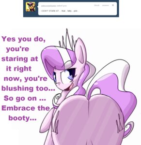 Rating: Questionable Score: 0 Tags: blue_eyes butt cutie_mark diamond_tiara_(mlp) e621 earth_pony english_text equid equine female feral friendship_is_magic fur hair hasbro horse mammal multicolored_hair my_little_pony overweight overweight_female overweight_feral pink_body pink_fur pink_skin pony purple_hair ridiculouscake simple_background solo text traditional_media_(artwork) User: bunchy7s