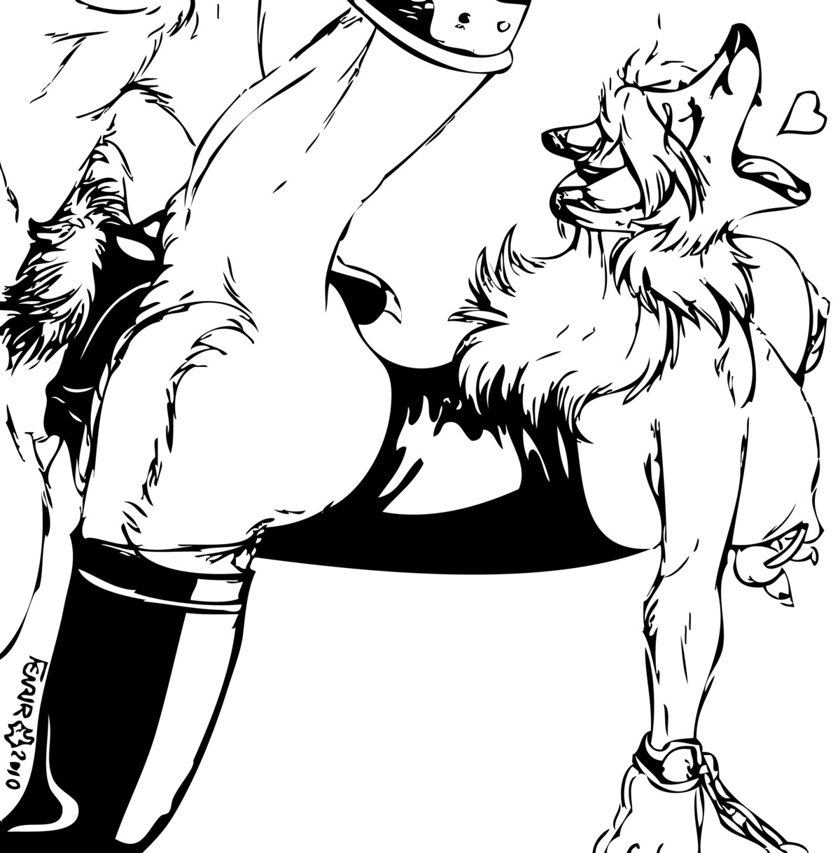 absurd_res anal anthro balls big_breasts bodily_fluids breasts canid canine canis chain cuff_(restraint) cum cum_inside duo e621 erection female female_penetrated fenrir_lunaris fox genital_fluids genitals handcuffs heart_symbol hi_res huge_penetration hyper male male/female male_penetrating male_penetrating_female mammal metal_cuffs monochrome nipple_piercing nipple_weights nipples penetration penile penile_penetration penis piercing pubes restraints sex shackles simple_background tail third-party_edit vectorized white_background wolf