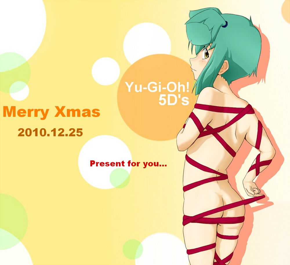 1girls ass blush christmas female female_only luka_(yu-gi-oh!) luna_(yu-gi-oh!) naked_ribbon nude ribbon rule34 shonen_jump shounen_jump shueisha solo tied_hair twintails weekly_shonen_jump weekly_shounen_jump yu-gi-oh! yu-gi-oh!_5d's yuu-gi-ou yuu-gi-ou_5d's