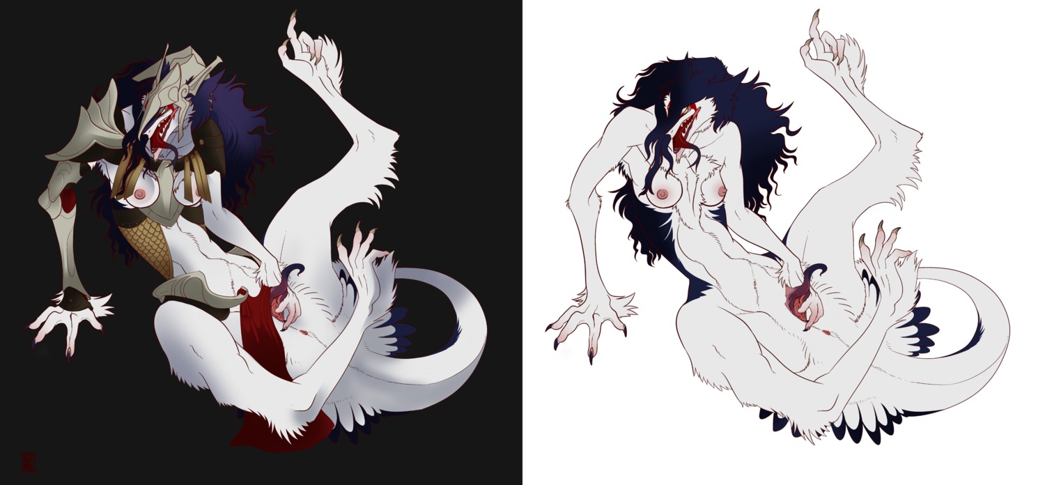 anatomically_correct anatomically_correct_genitalia anatomically_correct_vulva anthro anus areola armor blue_body blue_fur bracers breastplate breasts claws clitoral_hood e621 female fingering fingering_self forked_tongue fur genitals grey_background headgear helmet hi_res mammal masturbation mick39 nipples pauldron pink_areola pink_nipples plate_mail prehensile_clitoral_hood rain_silves red_tongue scalemail sergal simple_background solo tail tongue vaginal vaginal_masturbation vulva white_background white_body white_fur