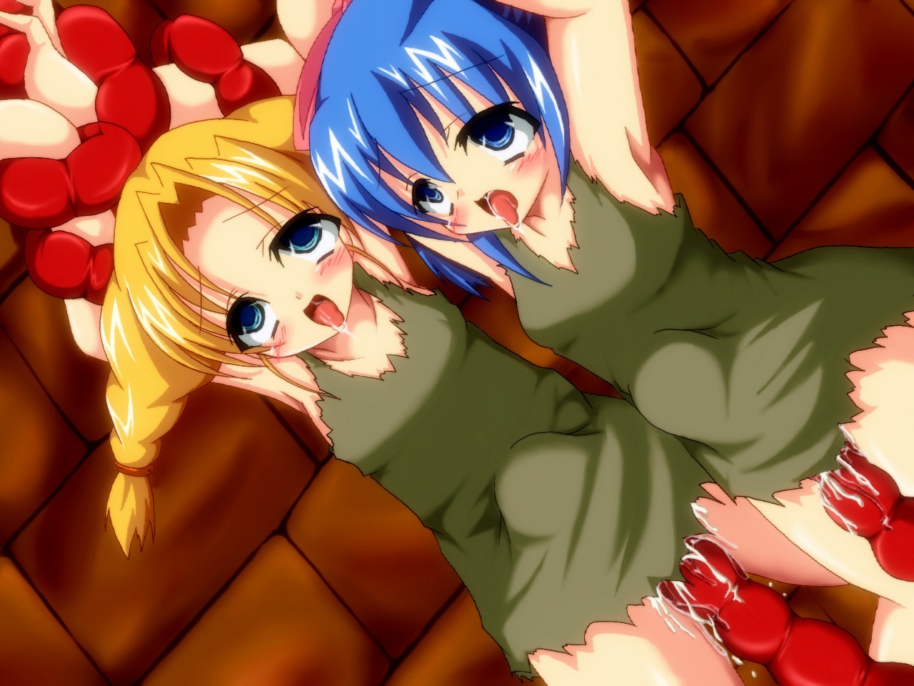 bianca_whitaker blush clothing cum dragon_quest dragon_quest_v dress female flat_chest flora_(dragon_quest) kitsune_mimi_manjuu monster nera_briscoletti rule34 tentacle young