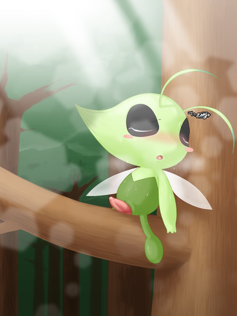 celebi color male male_only nintendo pokemon pokemon_(species) rule34 solo