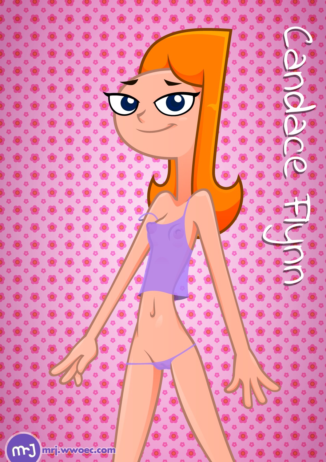 candace_flynn disney disney_channel disney_xd female female_only ginger human mr._j nipples orange_hair phineas_and_ferb rule34 solo tagme white_female