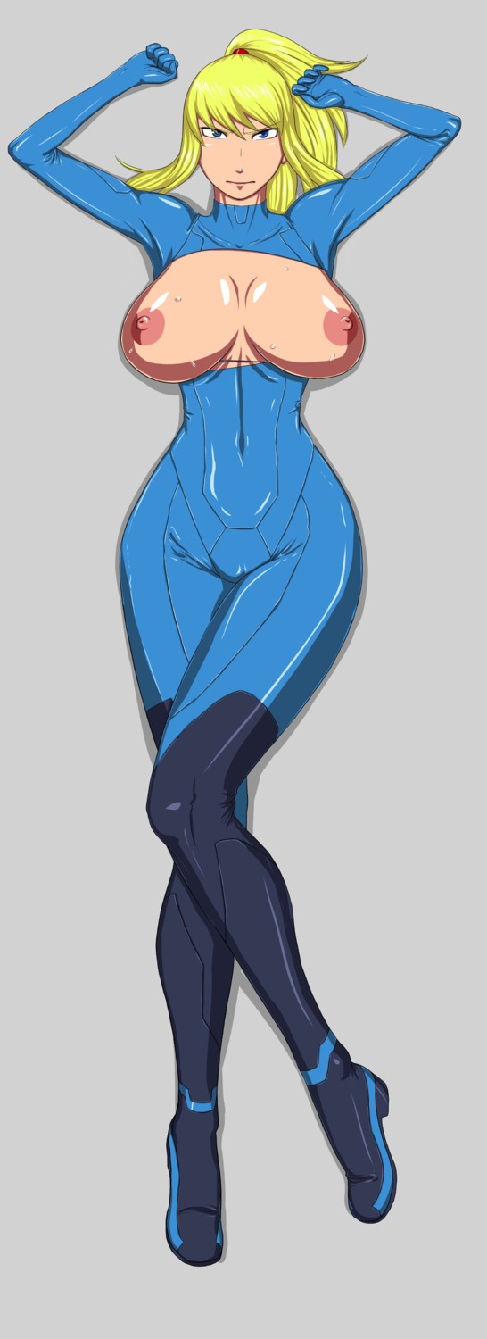 breasts exposed_breasts female female_only human metroid ml nintendo rule34 samus_aran solo tagme zero_suit zero_suit_samus