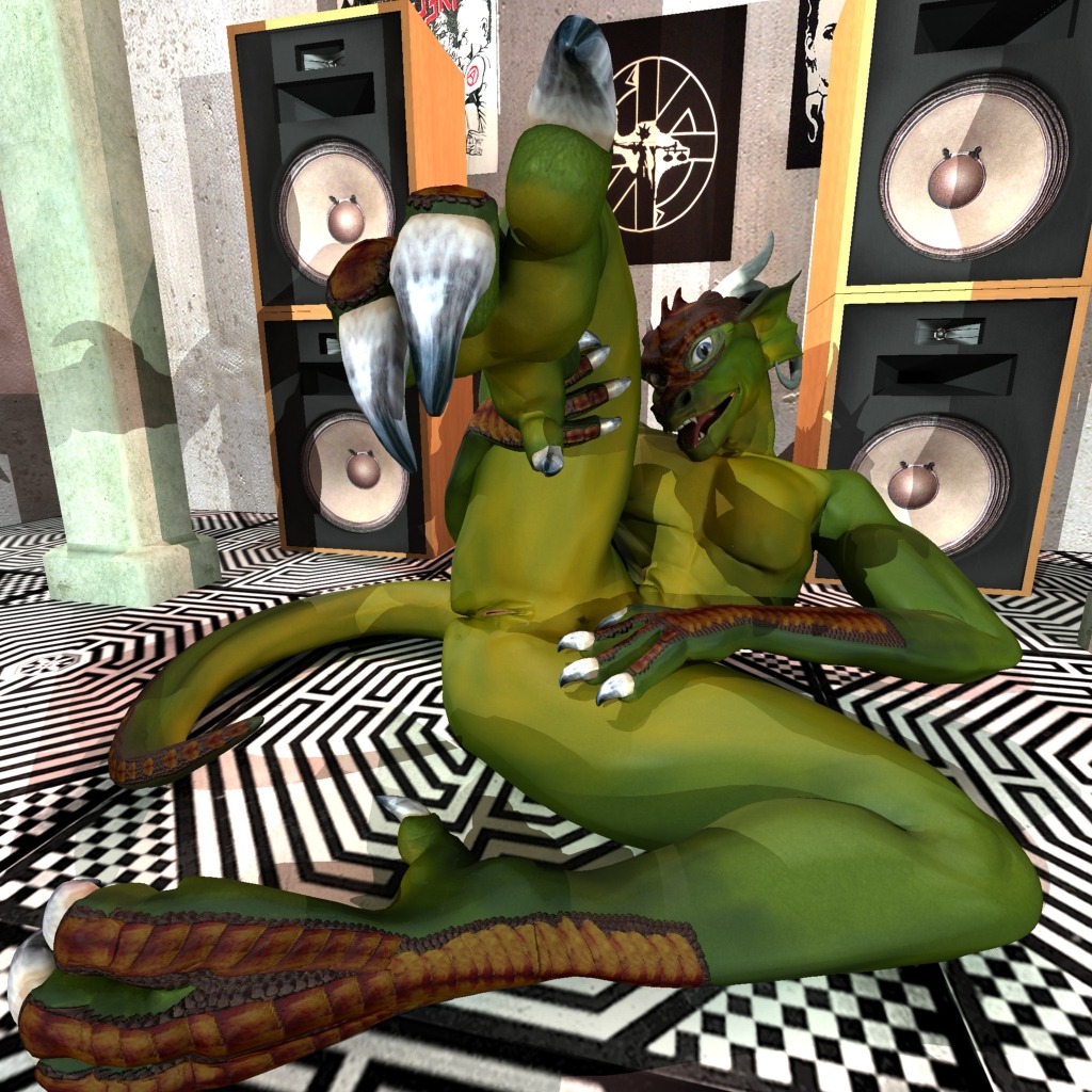 1:1 3d_(artwork) anthro circlea61 digital_media_(artwork) dragon e621 female genitals green_body horn inviting krotsgier mythological_creature mythological_scalie mythology naughty_face nude open_mouth poster presenting scalie shadow solo spread_legs spreading tail teeth tongue tongue_out vulva