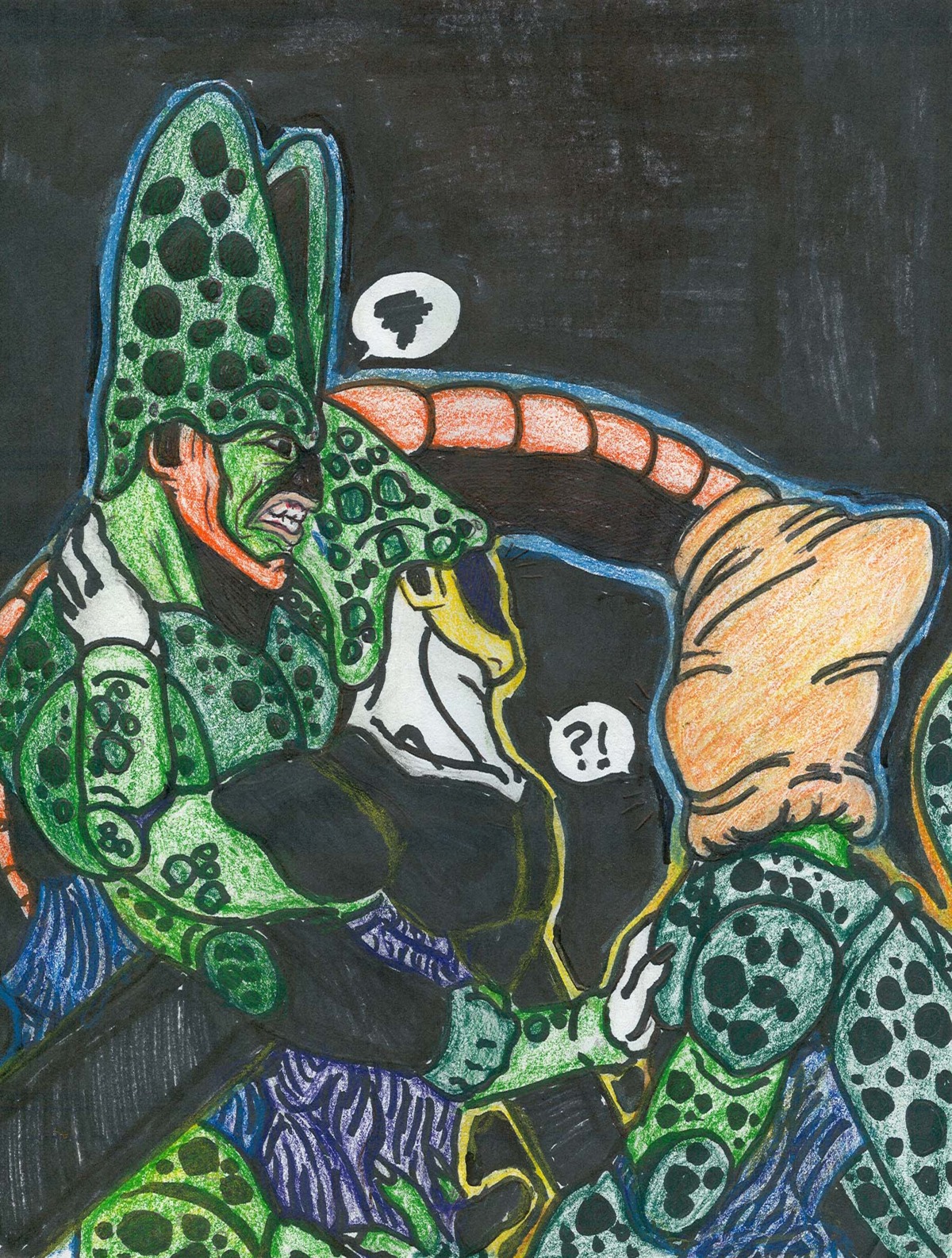 cell_(dragon_ball) dragon_ball dragon_ball_z gay imperfect_cell male male_only perfect_cell rule34 semi-perfect_cell tagme tail_vore vore what yaoi