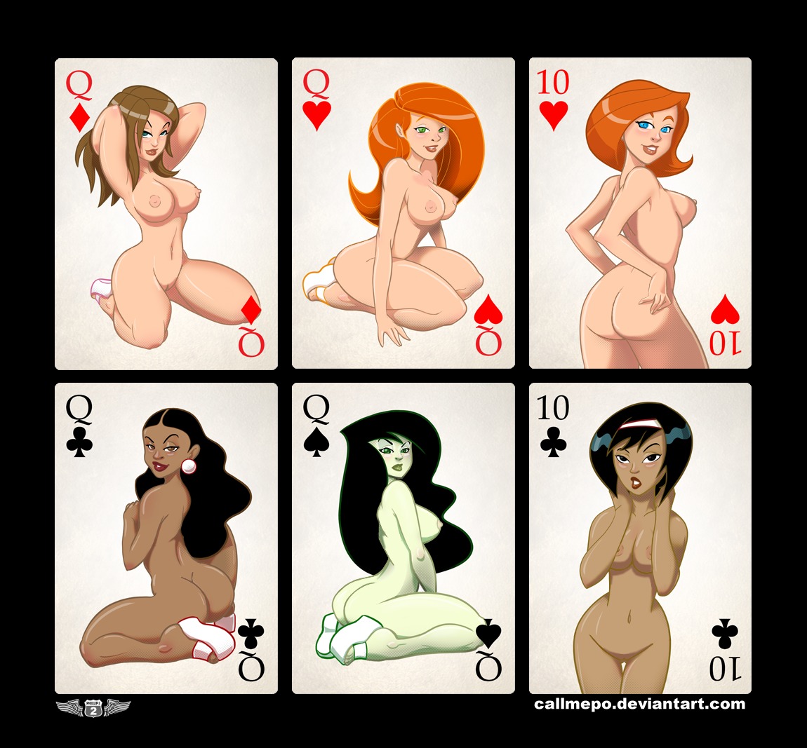 6+girls 6girls ann_possible ass big_ass bimbo black_background black_hair blue_eyes bonnie_rockwaller breasts brown_eyes brown_hair callmepo card_(medium) color colored dark-skinned_female dark_skin disney disney_channel female female_only green_eyes green_skin human human_only kim_possible kimberly_ann_possible large_ass milf monique_(kim_possible) multiple_females multiple_girls nipples nude orange_hair phillipthe2 playing_card playing_cards pussy queen_of_clubs queen_of_diamonds queen_of_hearts_(playing_card) queen_of_spades queen_of_spades_(playing_card) redhead rule34 shego straight_hair ten_of_hearts ten_of_spades uncensored yori_(kim_possible)