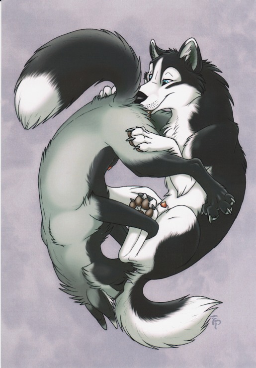 69 all_fours anal blue_eyes canine feral furry gay husky licking male oral penis quad raised_tail rimming rule34 sex sheath siberian_husky tani_da_real tongue wolf