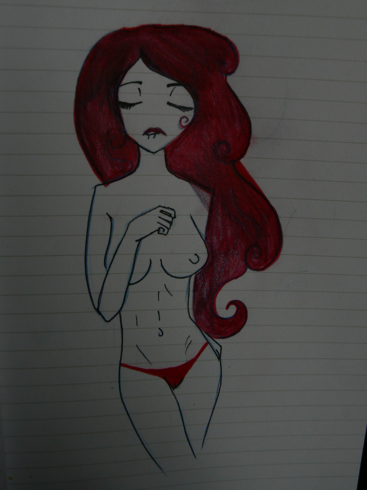 ariel disney female nipples rough_sketch rule34 tagme the_little_mermaid