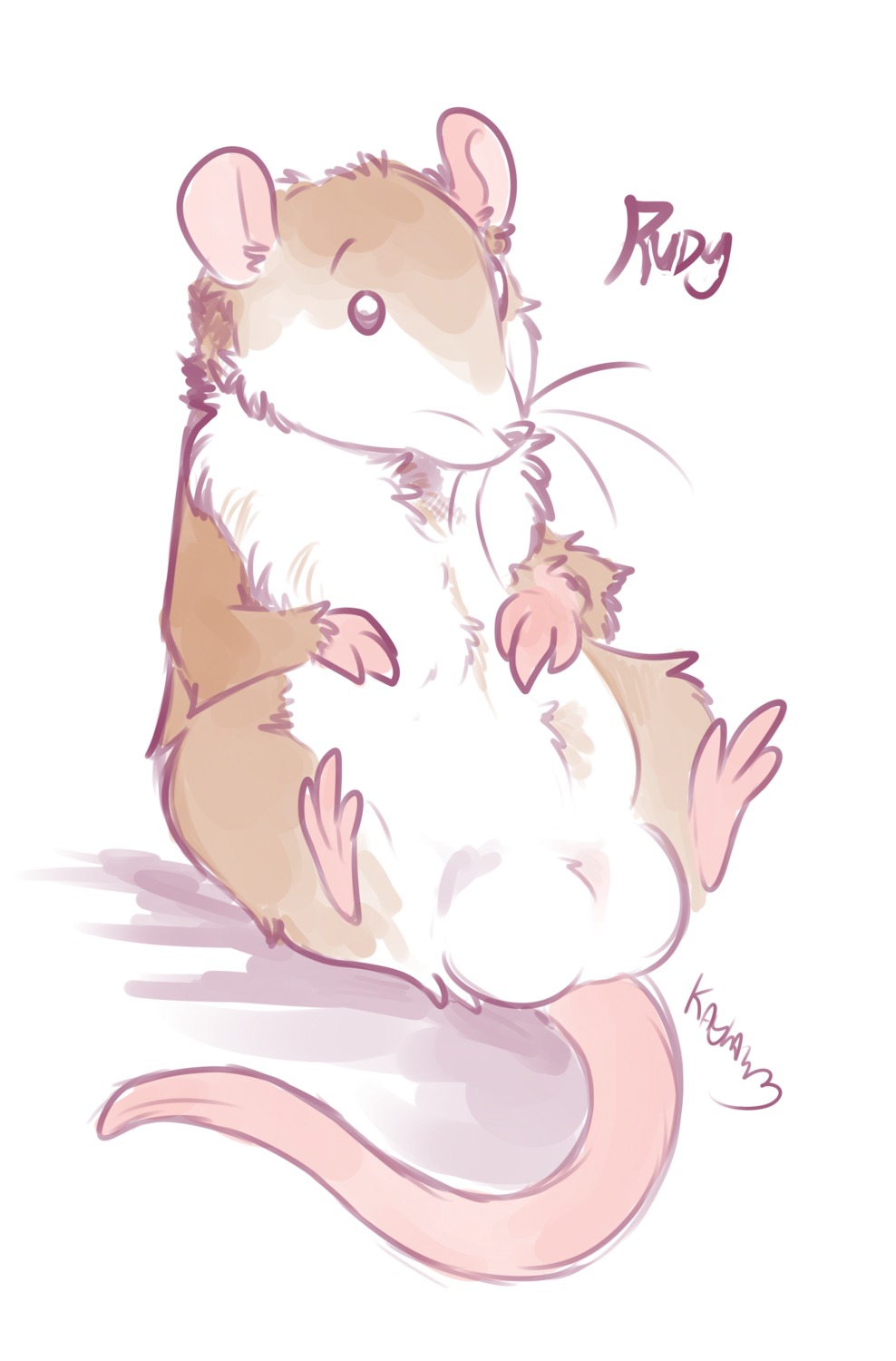 absurd_res balls conditional_dnp digital_media_(artwork) e621 ebonychimera feral genitals hi_res male mammal murid murine nude rat rodent solo