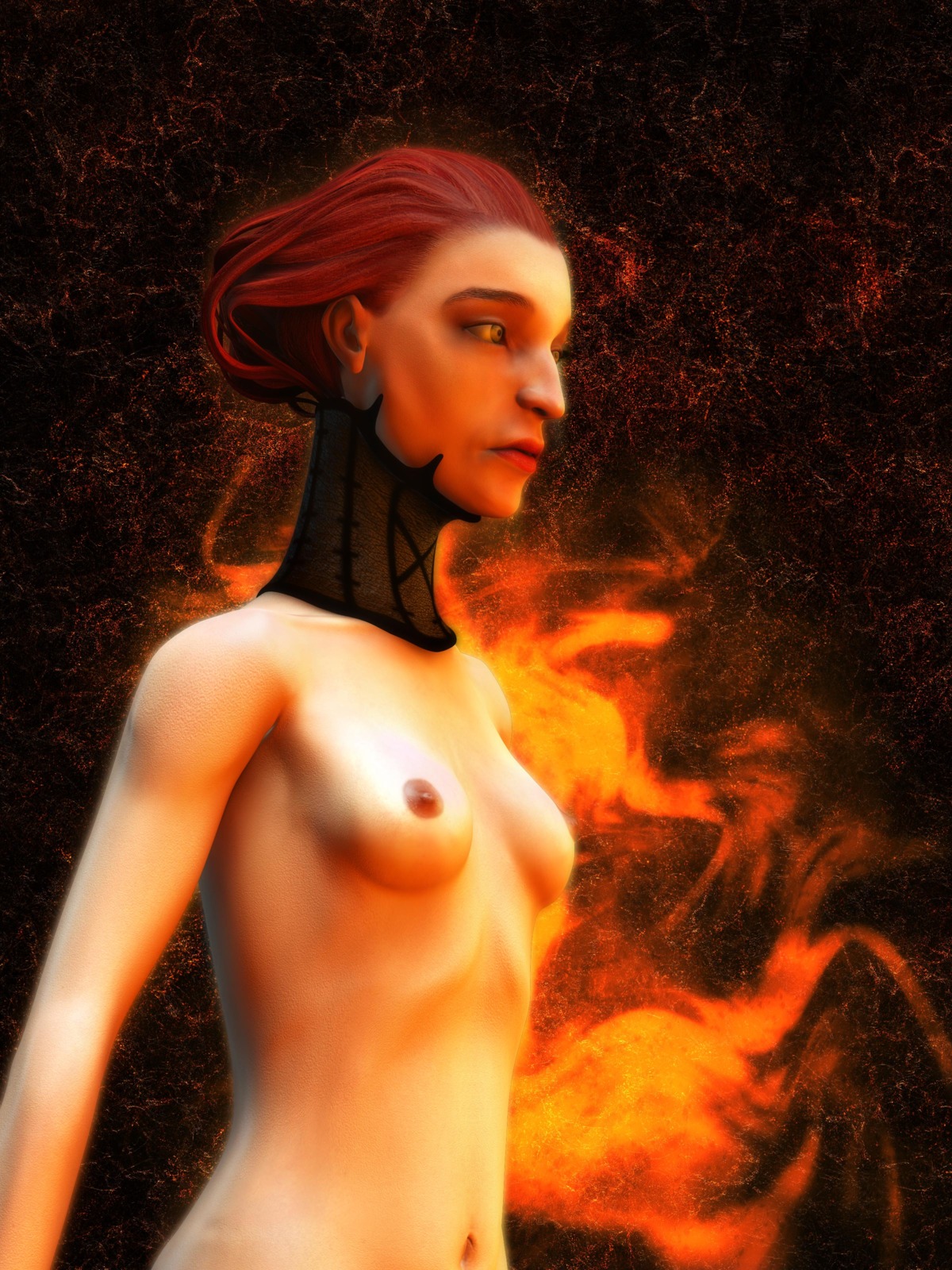 1girls casual female female_only human official_art pale_skin rule34 screencap solo tagme tension the_void turgor upper_body