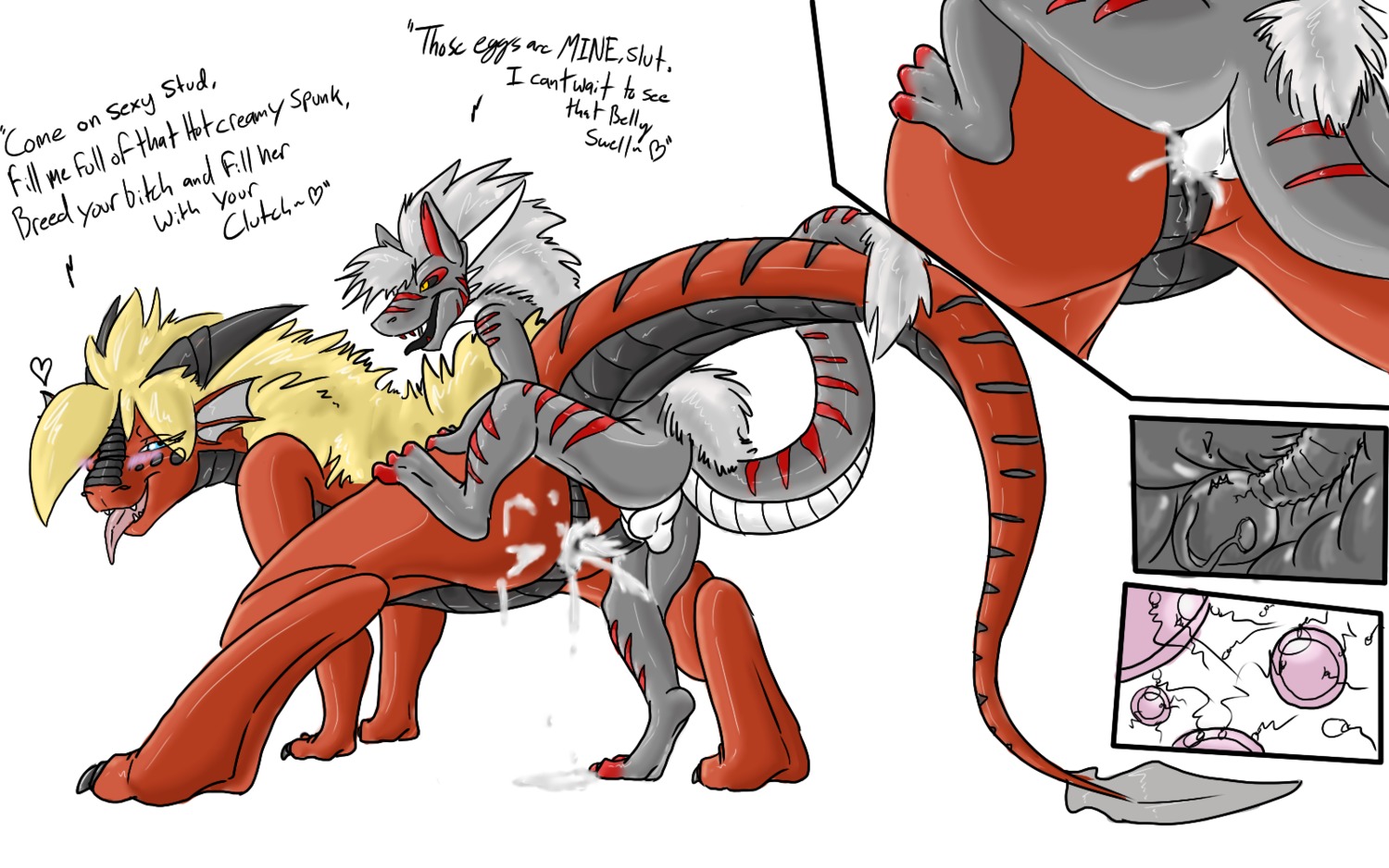 16:10 2011 animal_genitalia anthro anthro_on_feral anthro_on_top anthro_penetrating anthro_penetrating_feral backsack balls belly bestiality bestiality_impregnation biped black_belly black_body black_penis black_scales black_sclera black_stripes black_vulva blonde_hair blue_eyes blush bodily_fluids butt cervical_penetration cervix claws close-up crossgender cum cum_drip cum_from_vagina cum_in_uterus cum_in_vagina cum_inside cum_on_butt cum_on_ground cum_on_penis cum_splatter dialogue digital_media_(artwork) dirty_talk dominant dominant_anthro dominant_male dragon dripping duo e621 english_text erection feet female female_on_anthro female_on_bottom female_penetrated feral feral_on_bottom feral_penetrated foot_on_butt full_orifice genital_fluids genitals grey_body grey_hair grey_scales hair heart_symbol hi_res horn humiliation impregnation impregnation_request impregnation_view internal interspecies larger_female larger_feral larger_on_bottom larger_penetrated leaking_cum male male/female male_on_feral male_on_top male_penetrating male_penetrating_female morca_(character) multicolored_body multicolored_scales multiple_ova mythological_creature mythological_scalie mythology nude on_bottom on_top orange_eyes orgasm ovum paws penetration penile penile_penetration penis penis_in_vagina perineum porn_dialogue quadruped raised_tail rear_view red_body red_scales red_stripes reptile scales scalie semi-anthro sex sheath simple_background size_difference smaller_anthro smaller_male smaller_on_top sperm_cell spread_legs spreading standing step_pose step_position stripes submissive submissive_female submissive_feral synxirazu-niam synxirazu-niam_(character) tail text toe_claws tongue two_tone_body two_tone_scales uterus vaginal vaginal_canal vaginal_penetration vulva white_background white_balls white_body white_hair white_scales white_sheath widescreen wingless_dragon