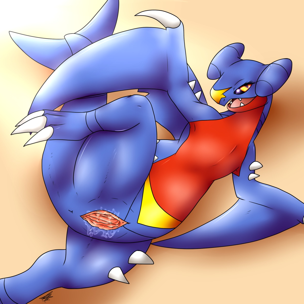 anthro color dragon female female_garchomp female_only fish furry garchomp marine nintendo nudity pokemon pokemon_(species) pokemon_dppt pussy rule34 scalie shark shikaro solo vaginal vulva