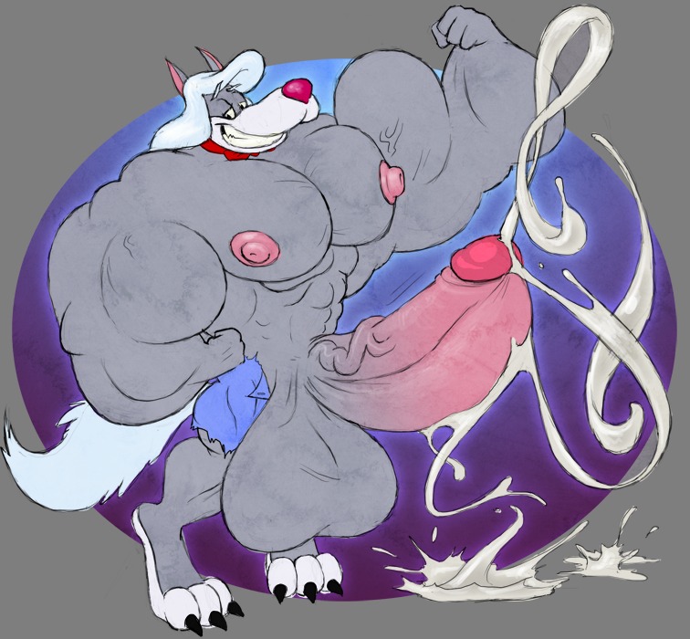 abs alpha_channel animaniacs anthro balls biceps big_balls big_muscles big_penis biped bodily_fluids bow_(feature) bow_tie canid canine canis claws clothed clothing cum cum_pool cumshot digitigrade e621 ejaculation erection flexing fur genital_fluids genitals grey_body grey_fur hair hands-free huge_balls huge_muscles huge_penis humanoid_genitalia humanoid_penis hyper hyper_balls hyper_genitalia hyper_muscles hyper_penis looking_at_viewer male mammal muscular muscular_anthro muscular_male mythological_canine mythological_creature mythology nipples orgasm pecs penis pink_nipples pink_penis red_nose rubberskunktoo simple_background smile solo standing teeth toe_claws topless torn_clothing transparent_background vein veiny_penis warner_brothers werecanid werecanine werecreature werewolf white_body white_fur wilford_wolf wolf