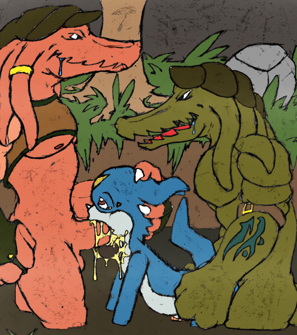 bangaa crossover digimon final_fantasy final_fantasy_tactics_advance final_fantasy_xii male male_only rule34 veemon