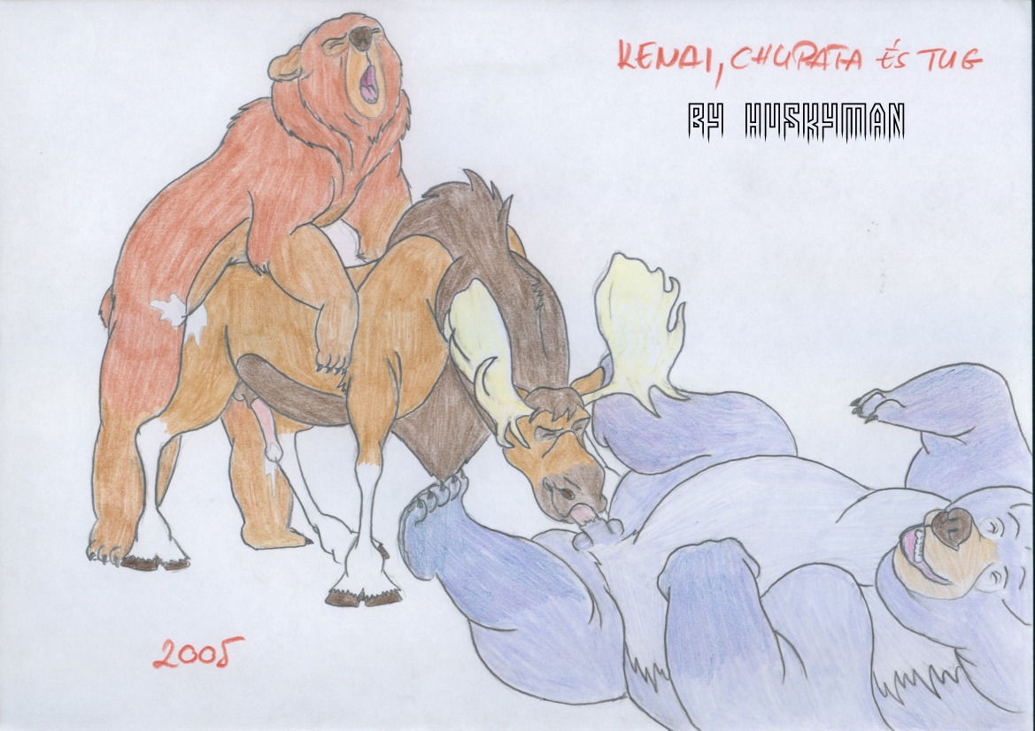 2005 all_fours anal anal_penetration balls bear blue_body blue_fur bodily_fluids brother_bear brown_bear canadian_moose cum deer disney doggystyle double_penetration e621 erection eyes_closed fellatio feral feral_on_feral from_behind_position fur genital_fluids genitals grizzly_bear group group_sex huskyman24 interspecies kenai_(brother_bear) male male/male male_penetrated male_penetrating male_penetrating_male mammal moose new_world_deer obese open_mouth oral oral_penetration overweight penetration penile penis predator/prey rutt sex simple_background size_difference spitroast threesome trio tug_(brother_bear) ursine white_background