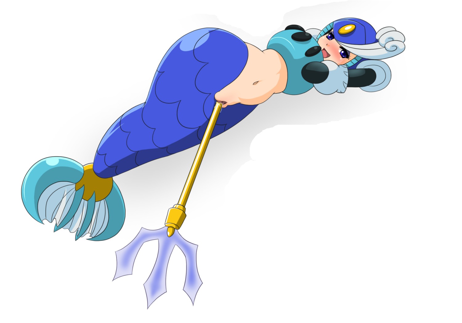 female highres hips masturbation mega_man mega_man_(classic) merfolk mermaid navel polearm pussy pussy_juice rule34 solo spear splash_woman trident vagina weapon wide_hips