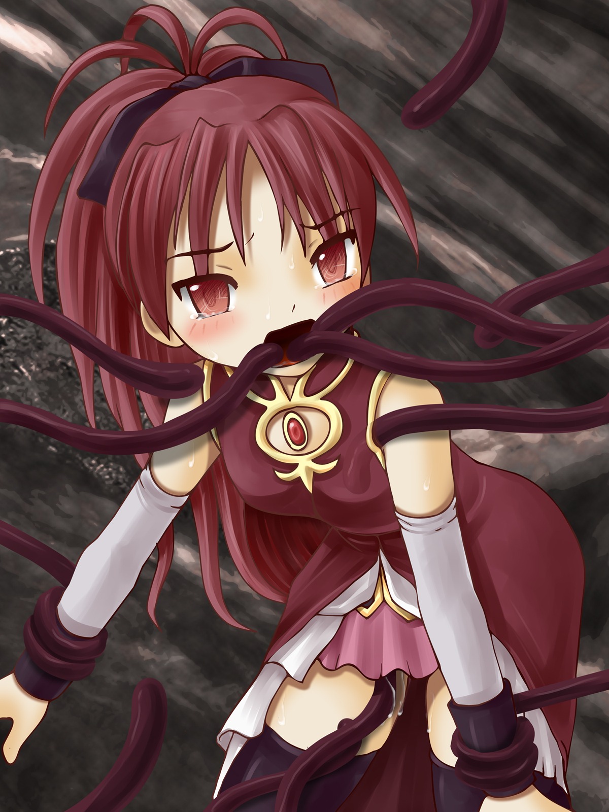 1girls female mahou_shoujo_madoka_magica rule34 sakura_kyouko tagme tentacle
