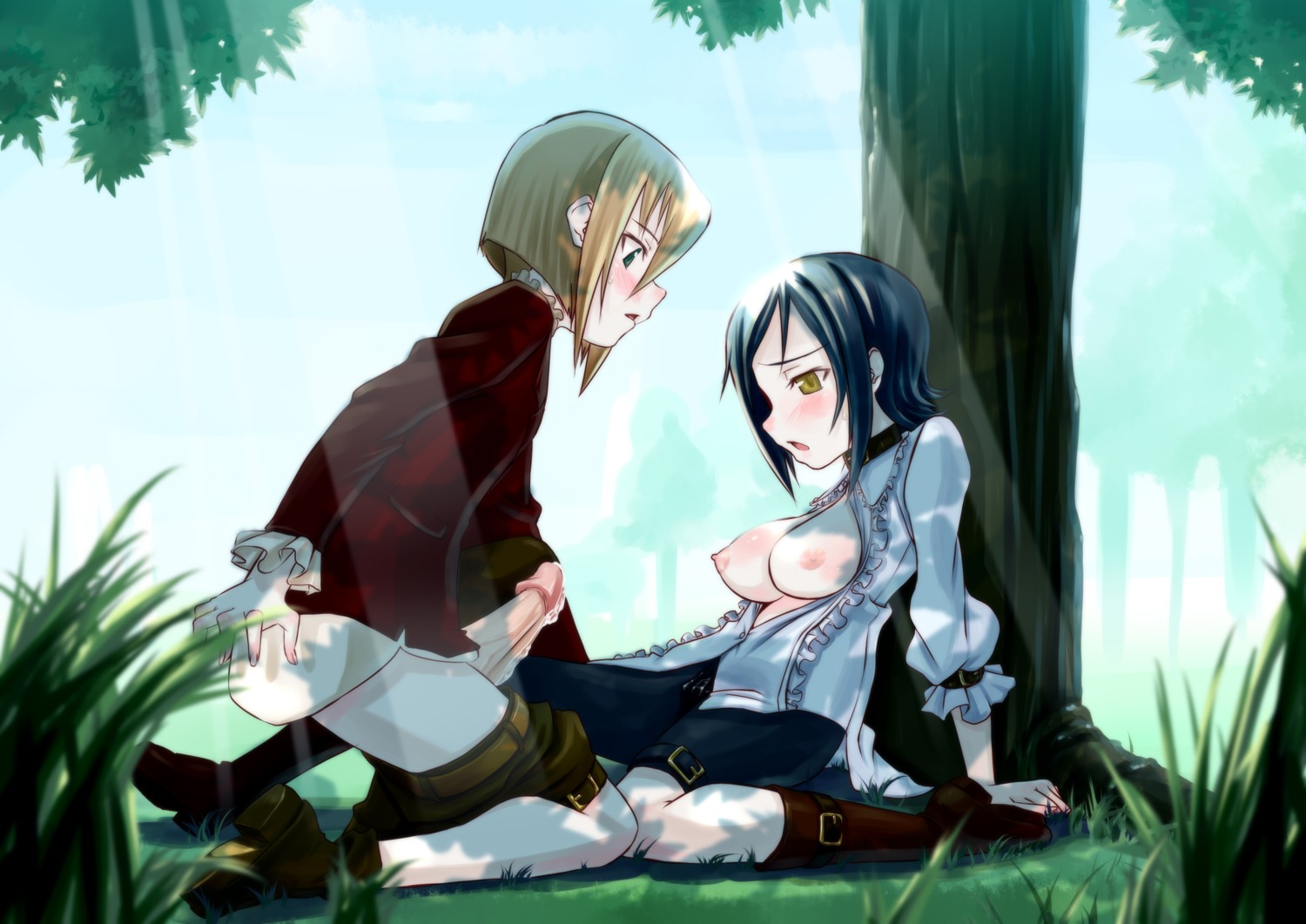 male nipples open_clothes open_shirt oppai penis rule34 shirt tagme