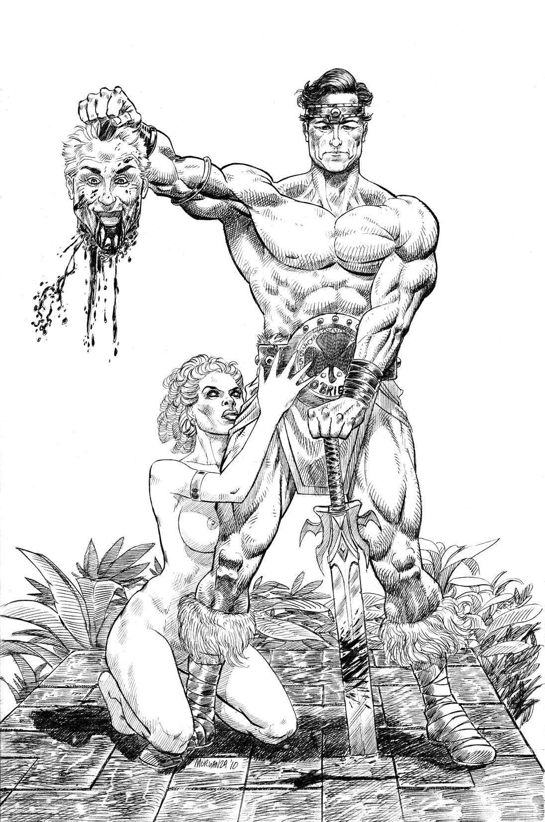 blood conan_o'brien conan_the_barbarian_(series) corpse cosplay crosshatching decapitation female gore guro jay_leno marvel marvel_comics rule34 violence