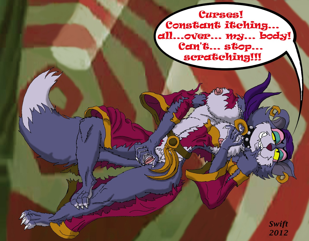 1girls 2012 crossed_eyes feline female furry gypsy masturbation ms._fortune_(toonstruck) paws purple_fur rule34 solo swift_(artist) tagme toonstruck torn_clothes video_game