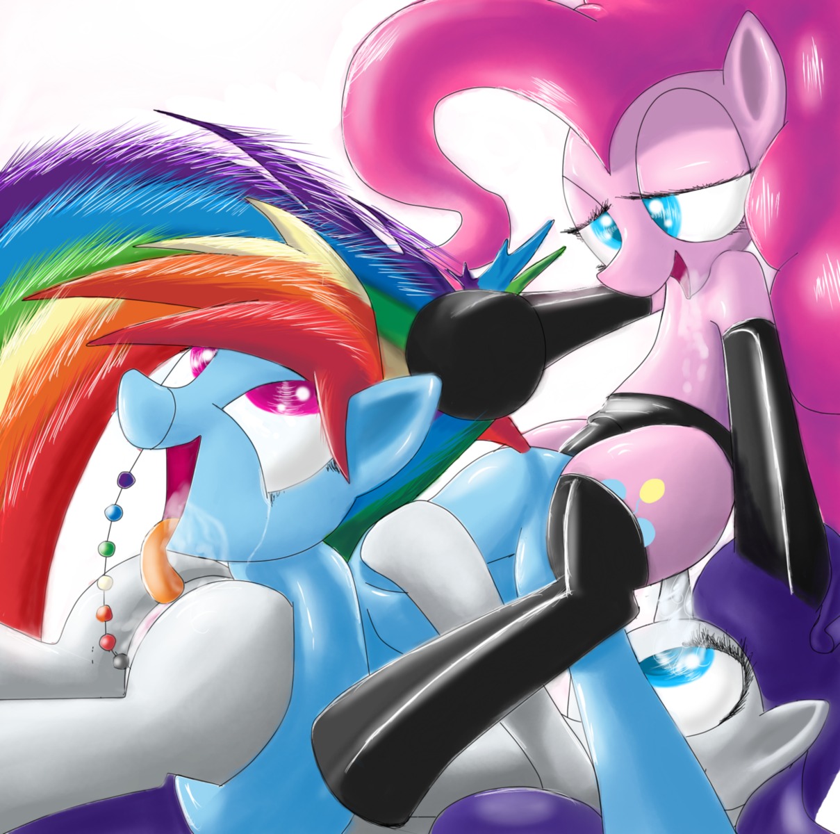 2012 ambiguous_penetration anal anal_beads anal_penetration blue_body blue_eyes blue_feathers blue_fur bodily_fluids clothing cutie_mark dildo e621 earth_pony equid equine feathered_wings feathers female female/female feral friendship_is_magic fur genitals gloves group hair handwear hasbro hi_res hooves horn horse kinkiepie laaseensld latex legwear long_hair mammal multicolored_hair my_little_pony mythological_creature mythological_equine mythology pegasus penetration pink_hair pinkie_pie_(mlp) pony purple_eyes purple_hair rainbow_dash_(mlp) rainbow_hair rarity_(mlp) saliva sex sex_toy stockings strapon tail tears tongue tongue_out unicorn vaginal vulva wings