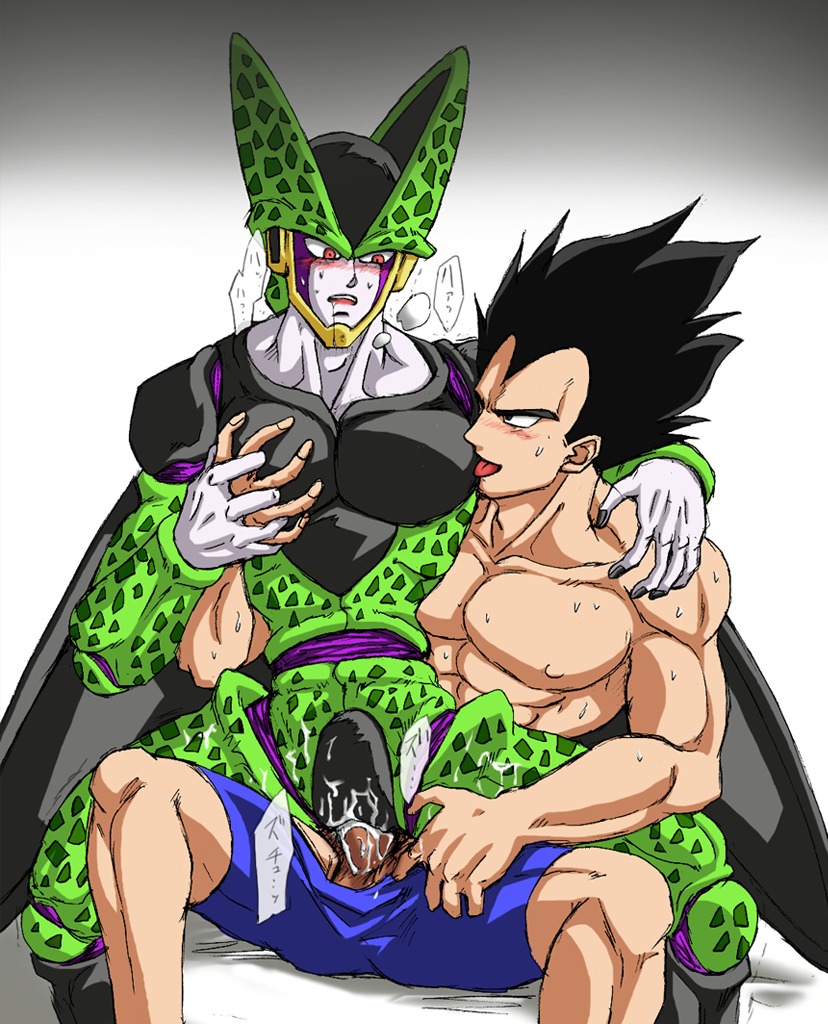 2boys ass boner cell_(dragon_ball) cum cum_in_ass cum_inside dragon_ball dragon_ball_z erection gay male male_only perfect_cell rule34 vegeta yaoi