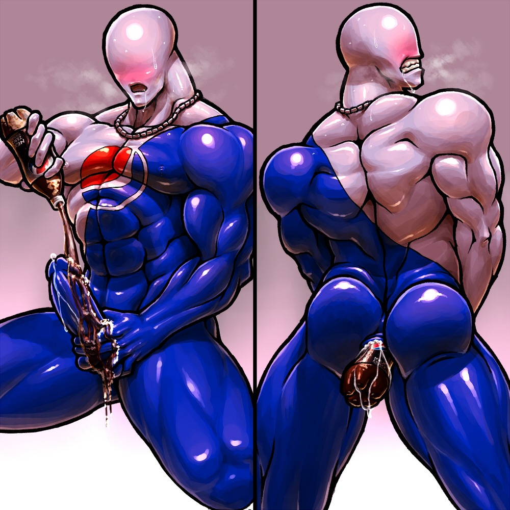 1boy abs anal ass balls bara blush bottle bottle_insertion coca-cola cum drink drooling erection gay inani_pelekaimate male male_only mascot muscles muscular necklace nipples object_in_ass object_insertion pecs penis pepsi pepsiman rokudenashi rule34 saliva sex soda solo steam sweat teeth testicles wince yaoi