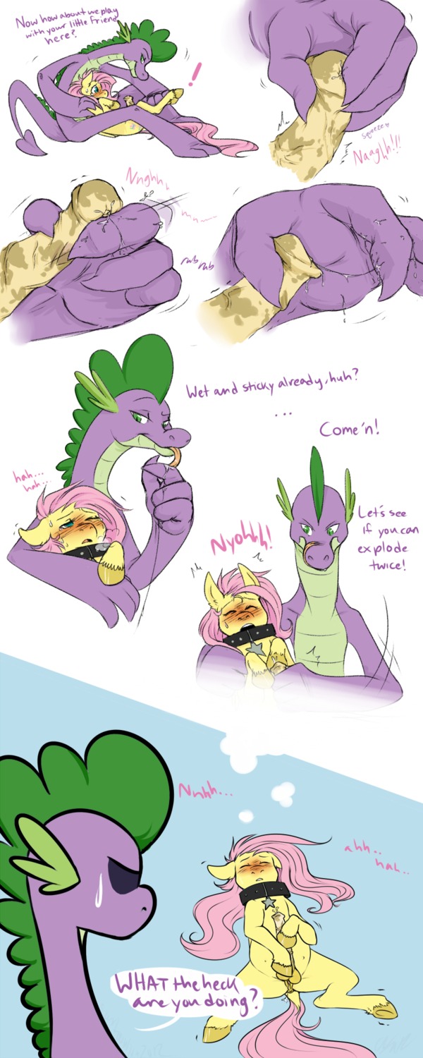 animal_genitalia animal_penis anus balls blue_eyes bodily_fluids cartoonlion cartoonlion's_futaverse caught_in_the_act caught_masturbating collar cutie_mark digital_media_(artwork) dock_(anatomy) dragon dream duo e621 equid equine equine_genitalia equine_penis erection fan_character fantasizing feathered_wings feathers feral fluttershy_(mlp) friendship_is_magic fur futashy_(cartoonlion) genital_fluids genitals green_eyes hair handjob hasbro herm herm_feral hi_res intersex intersex_feral interspecies male mammal masturbation mottled mottled_genitalia mottled_penis my_little_pony mythological_creature mythological_equine mythological_scalie mythology pegasus penile penile_masturbation penis pink_hair purple_body purple_scales scales scalie sex spike_(mlp) tail vaginal_fluids vulva walk-in wet_dream wings yellow_body yellow_feathers yellow_fur