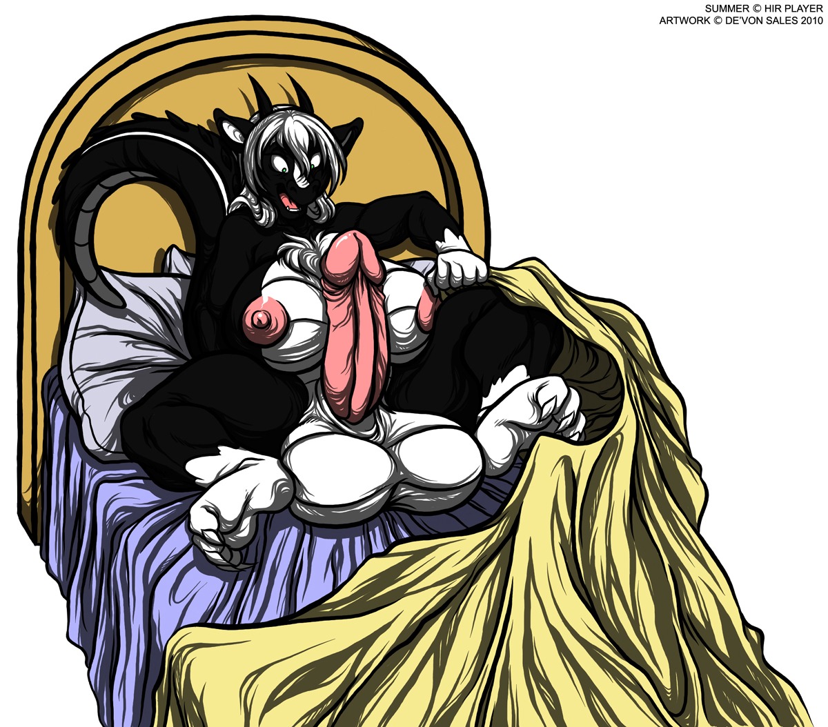 2010 anthro balls bed big_balls big_breasts big_penis biped black_body black_fur breasts chest_tuft claws copyright_symbol deonwolf dragon e621 erection fur furniture genitals green_eyes gynomorph hair horn huge_balls huge_breasts huge_penis hybrid hyper hyper_balls hyper_genitalia hyper_penis inside intersex long_hair looking_at_genitalia looking_at_penis mammal mephitid morning_wood mythological_creature mythological_scalie mythology nipples non-mammal_balls non-mammal_breasts non-mammal_nipples nude on_bed open_mouth penis scalie simple_background skunk solo summer_grass symbol tail transformation tuft white_background white_body white_fur white_hair