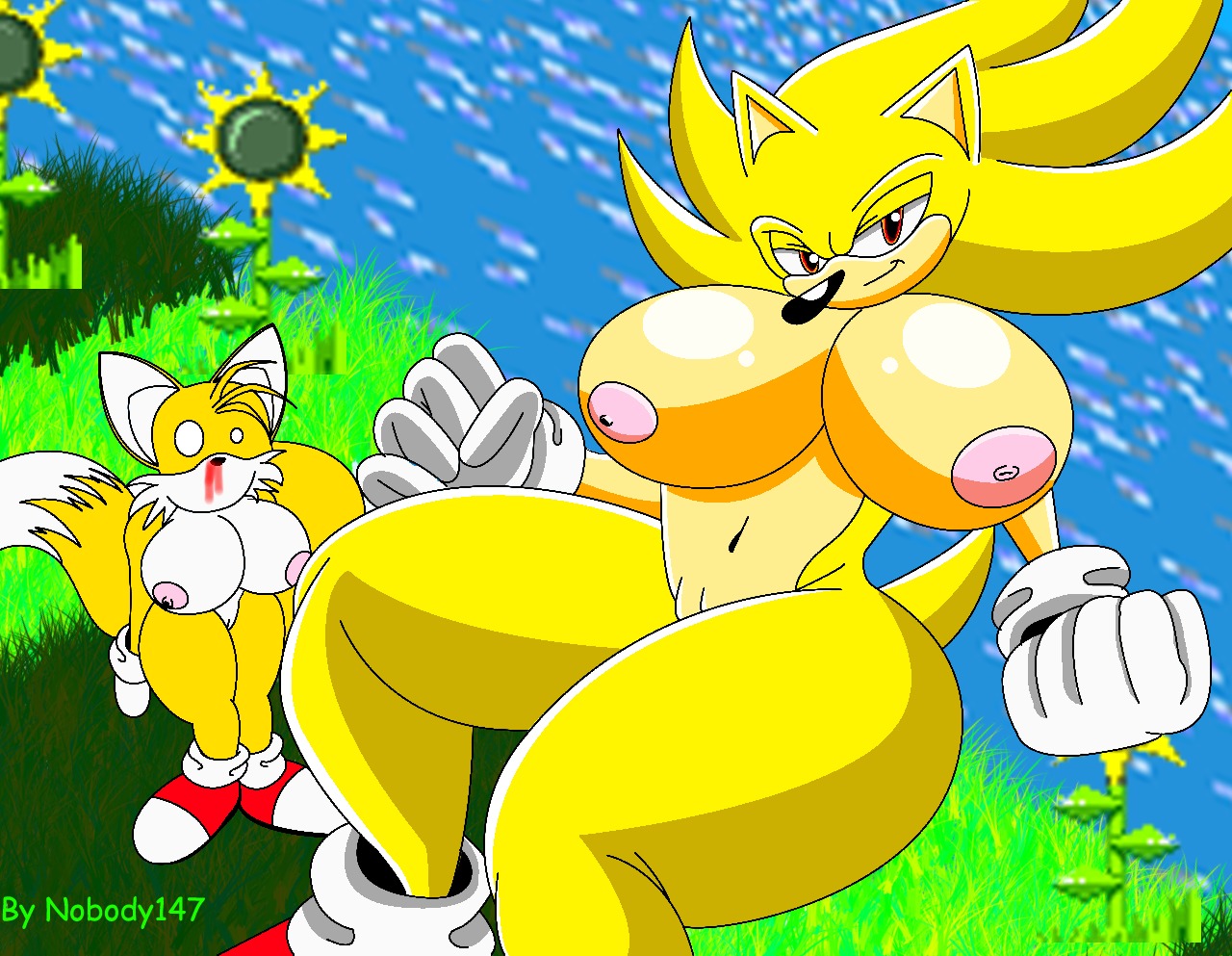 2girls anthro big_breasts breasts canine female female_sonic_the_hedgehog fox furry genderswap genderswap_(mtf) green_hill_zone hedgehog huge_breasts mammal miles_prower miles_tails_prower naked nipples nobody147 nosebleed nude pink_nipples rule34 rule_63 sonic_(series) sonic_the_hedgehog sonic_the_hedgehog_(series) sonic_the_hedgehog_2 sonique_the_hedgehog super_sonic super_sonique tails tails_the_fox yuri