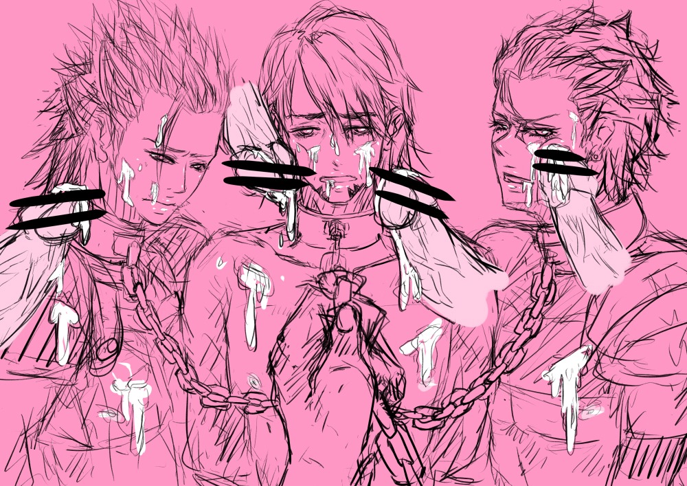 diarmuid_ua_duibhne final_fantasy final_fantasy_vii kotetsu_t._kaburagi lancer male rule34 tiger_and_bunny yaoi zack_fair