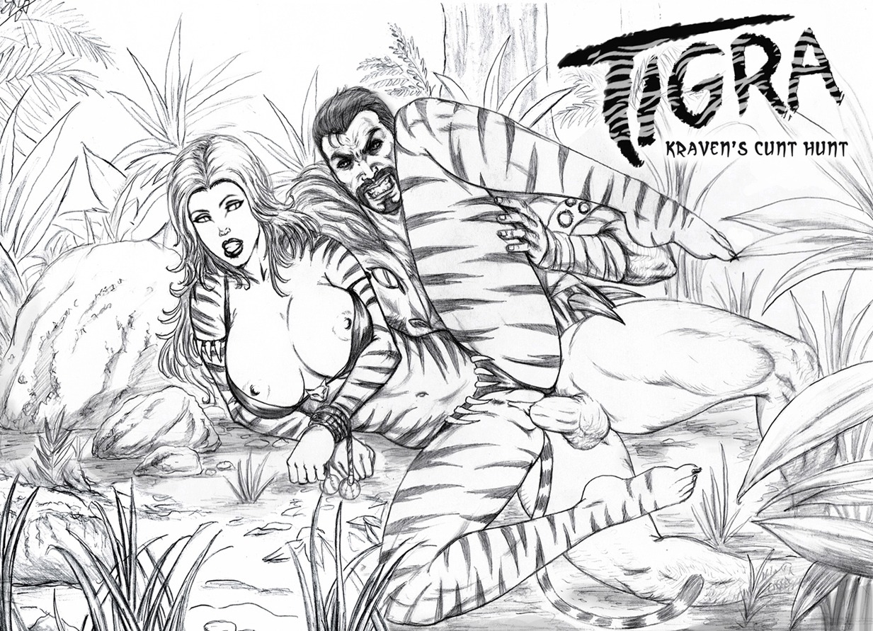 avengers breasts female greer_nelson greyscale kraven's_cunt_hunt kraven_the_hunter male marvel marvel_comics monochrome penetration penis pussy rape rule34 sergei_kravinoff sex spider-man_(series) spooning tigra vaginal_penetration wicka